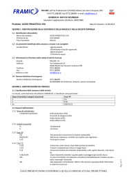 SCHEDA DI DATI DI SICUREZZA Prodotto: ACIDO PERACETICO