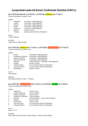 I programmi esame del Karate Tradizionale Shotokan (FIKTA)
