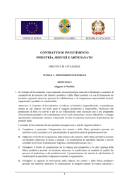 contratto di investimento industria, servizi e