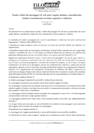 Tutela e diritti dei passeggeri di voli aerei: negato