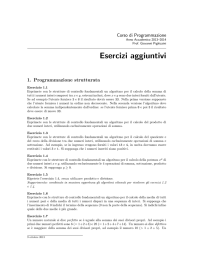 Esercizi aggiuntivi - Giovanni Pighizzini