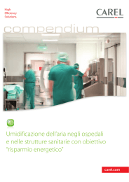 Umidificazione dell`aria negli ospedali e nelle strutture