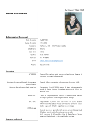 Curriculum Vitae 2014 Medina Rivera Natalie Informazioni