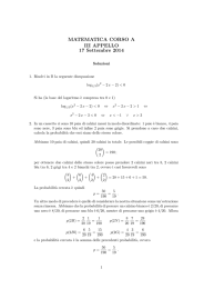 Soluzioni - Dipartimento di Matematica