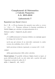 Zeri di funzione - Dipartimento di Matematica