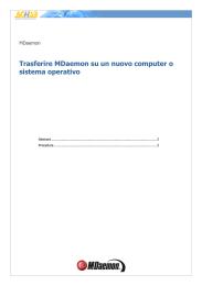 Trasferire MDaemon su un nuovo computer o sistema