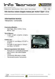 Info tecnica volano doppia massa per motori Opel 1.3 cc