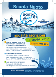 Scuola Nuoto - Sporting Club 63