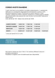 CORSO NUOTO BAMBINI - Centro Sport Palladio