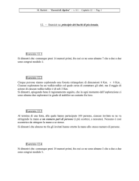 12. Esercizi su: . principio dei buchi di piccionaia Esercizio 12.1 Si