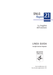 La fragilità dell`anziano - Sistema Nazionale Linee Guida