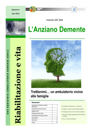 L`Anziano Demente Riabilitazione e vita