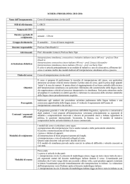 SCHEDA PROGRAMMA 2012-2013 – docenti: Hsueh Li Chen e