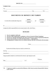 documento di idoneità dei padrini