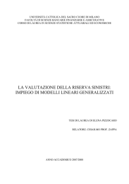 la valutazione della riserva sinistri