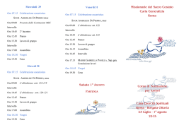 Sabato 1° AGOSTO Missionarie del Sacro Costato Curia