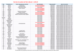 Calendario pulizia straordinaria viali alberati