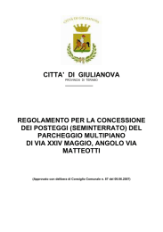 regolamento per la concessione dei posteggi (seminterrato) del