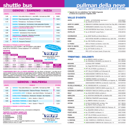 shuttle bus pullman della neve