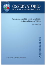 N. 91 Terrorismo, conflitti etnici, instabilità: le sfide del Corno d`Africa