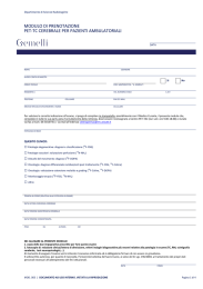 003_Modulo PET-TC Cerebrale Pazienti Ambulatoriali