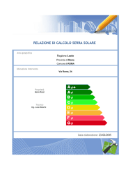 Esempio Relazione Serra Solare