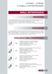 O-RING / Q-RING E ANELLI ANTIESTRUSORI ANELLI