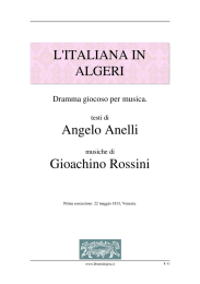 L`italiana in Algeri - Libretti d`opera italiani