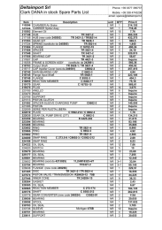 Scarica la lista ricambi CLARK-DANA in stock
