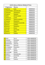 esito preselezione - comune di moricone