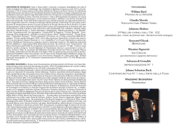 William Byrd Pavana in la minore Claudio Merulo Toccata I dal