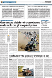 Gare ancora vietate nel crossodromo ma le moto ora girano più di