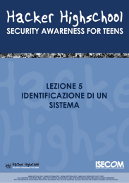 HHS - Lezione 5 - Identificazione di un sistema