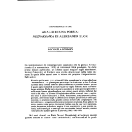 analisi di una poesia: neznakomka di aleksandr
