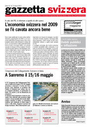 L`economia svizzera nel 2009 se l`è cavata