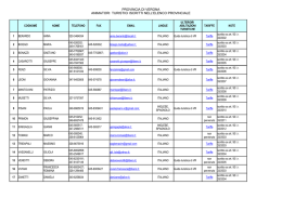 PROVINCIA DI VERONA ANIMATORI TURISTICI ISCRITTI NELL