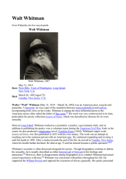 Walt Whitman