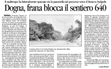 Dogna, frana blocca il sentiero 640