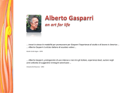 … trovai io stesso le modalità per promuover … Alberto Gasparri è