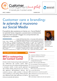 Customer care e branding: le aziende si muovono sui Social Media