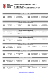 torneo interfacolta` 7 2015 di calcio a 7 calendario 1