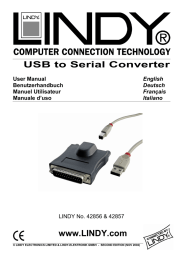 USB to Serial Converter www.LINDY.com