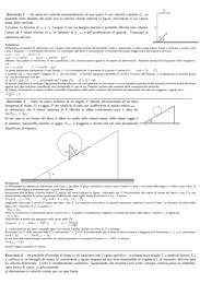 Esercizio 1 - Un aereo sta volando orizzontalmente ad una quota h