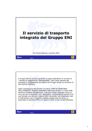 Il servizio di trasporto integrato del Gruppo ENI