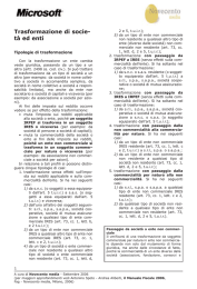 Trasformazione di socie- tà ed enti