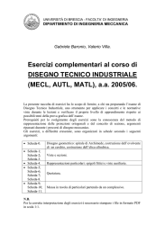 Esercizi complementari al corso di DISEGNO TECNICO