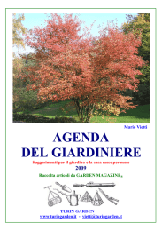 agenda del giardiniere