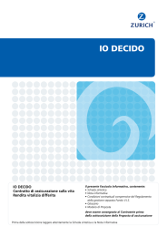 Io Decido | Contratto di assicurazione sulla vita | rendita