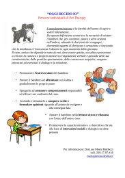 “OGGI DECIDO IO” Percorsi individuali di Pet Therapy