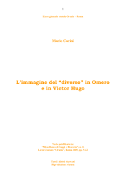 L`immagine del diverso in Homero e in Victor Hugo